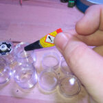 Lichtknarre LEDs in progress with glue
